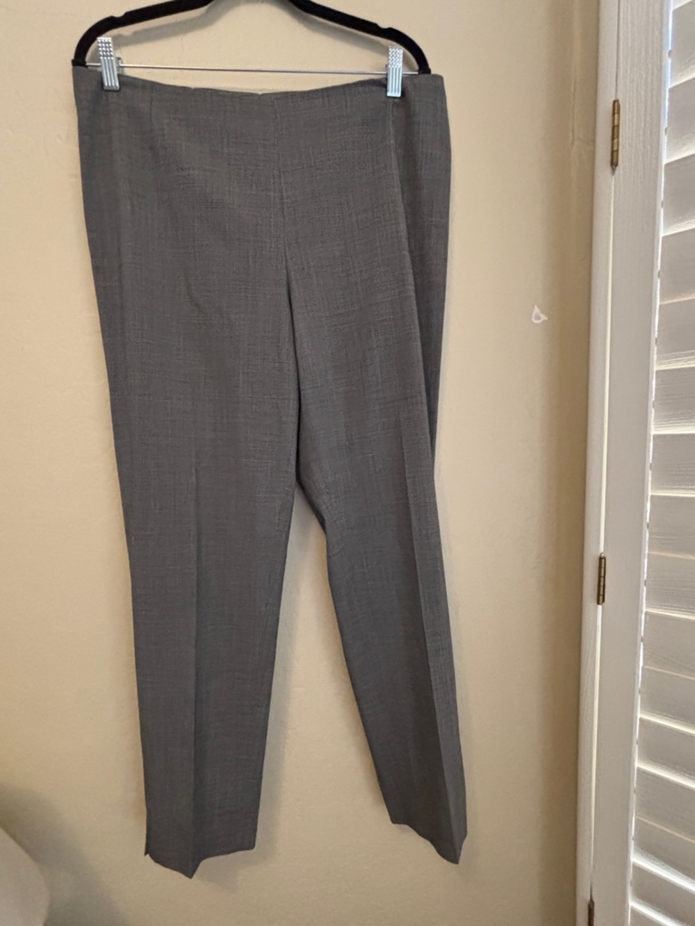 Lafayette 148 New York Gray Tailored Dress Pants 100% Virgin Wool Women’s 14 - Picture 2 of 12